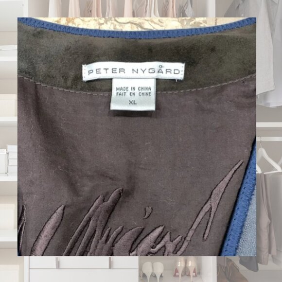 Peter Nygard Suede Jacket with applique designs Size XL - Picture 3 of 4